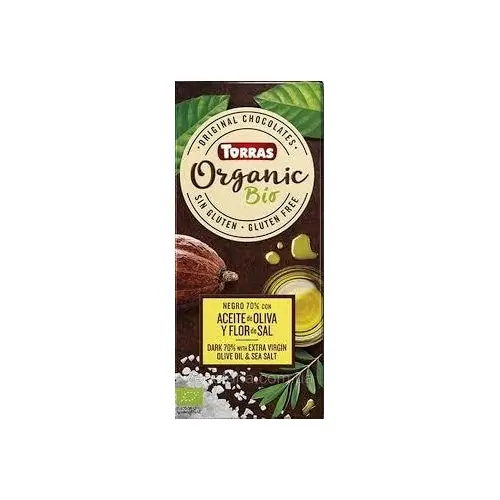 Шоколад чорний без глютену Organic “Оливкова олія та морська сіль” Torras 100 г Іспанія