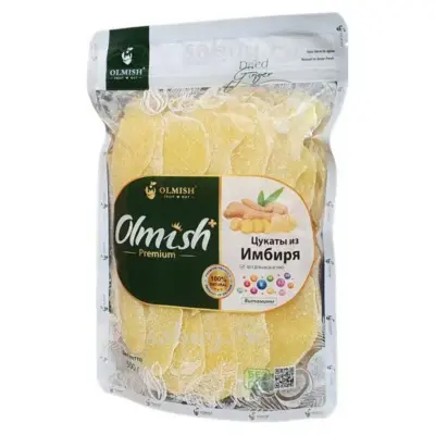 Імбир цукати натуральний Premium Olmish без ГМО 500 г