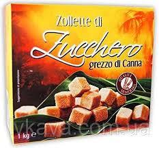 Цукор тростинний тростинний Zollette di Zucchero grezzo di Canna 1кг Італія