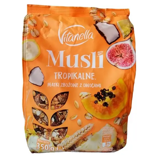 Мюслі Vitanella Tropikalne з тропічними фруктами Польща 350г