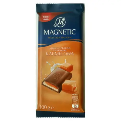 Шоколад молочний із карамеллю Magnetic Польща, 100 г