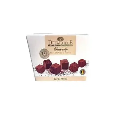 Цукерки трюфельні з повітряним рисом Delafaille Rice Crisp 200 г Бельгія