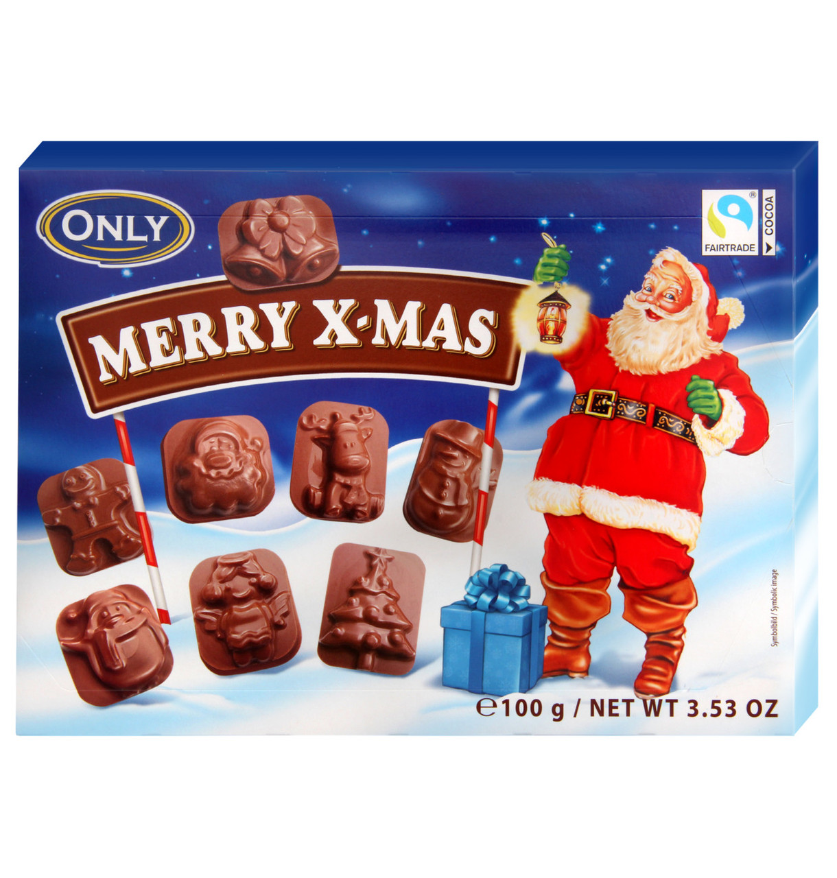 Різдвяний шоколадні фігурки Only "MERRY X-MAS 100 г Австрія
