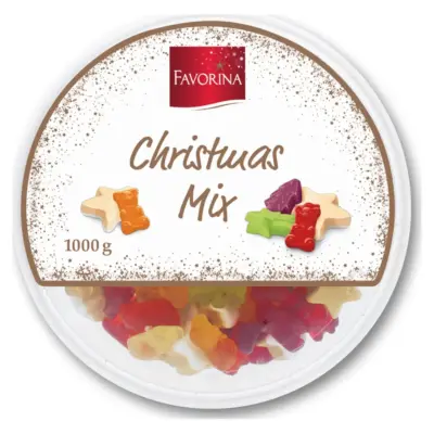 Желейні цукерки Щасливе Різдво FAVORINA Happy Christmas Німеччина 1 кг