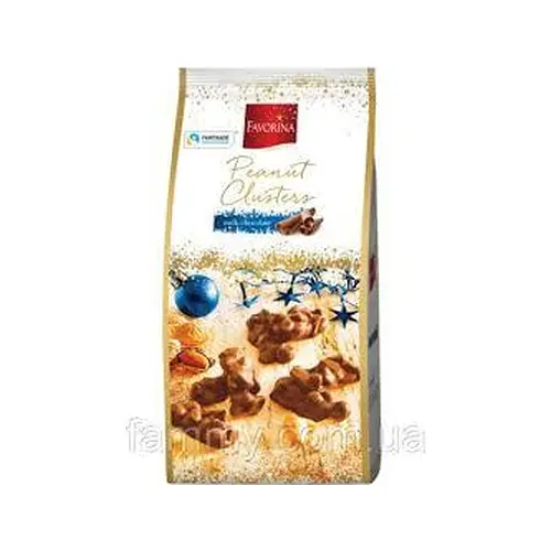 Цукерки Арахіс у молочному шоколаді Favorina Peanut Clusters 250 г