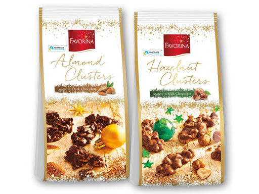Цукерки Фундук у молочному шоколаді Favorina Hazelnut Clusters 125 г