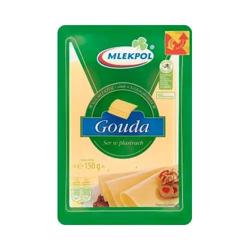 Сир у пластинках Mlekpol Gouda 150 г Польща