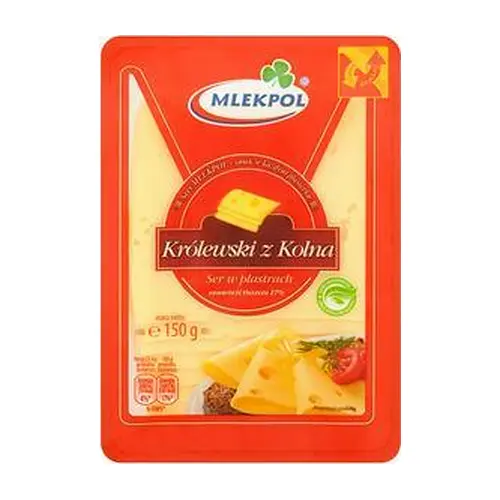 Сир у пластинках Mlekpol Krolewski z Kolna 150 г Польща