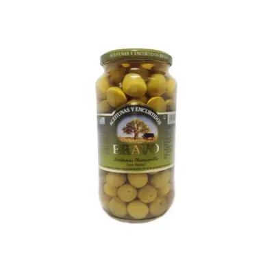 Оливки зелені з кісточкою Bravo aceitunas Gordales con hueso 1000 м Іспанія