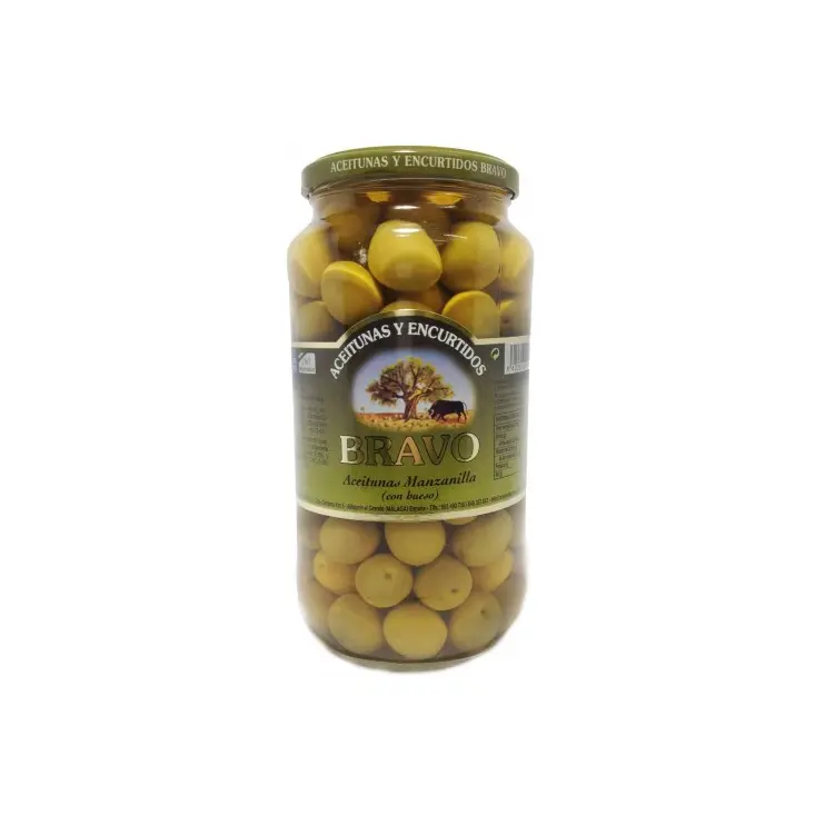 Оливки зелені з кісточкою Bravo aceitunas Gordales con hueso 1000 м Іспанія