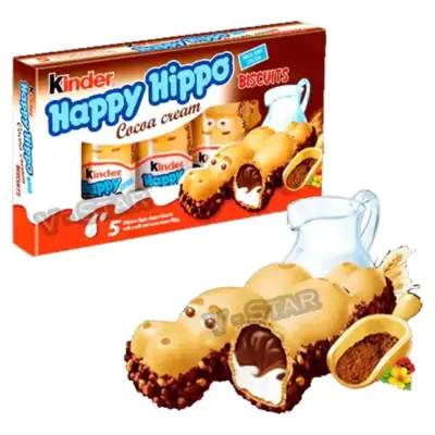 Кіндер з какао-кремом KINDER Happy Hippo Бегемотики 5х20,7 Німеччина