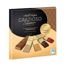 Шоколад Maitre Truffout Grazioso Австрія 200г (4 смаку в одній упаковці ... амаретто, еспрессо,тірамісу, капуч