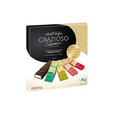 Шоколад Maitre Truffout Grazioso Австрія 200 г (4 смаки в одному пакованні... полуниця, малина, лимон, капуч