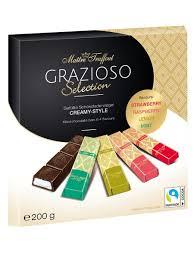 Шоколад Maitre Truffout Grazioso Австрія 200 г (4 смаки в одному пакованні... полуниця, малина, лимон, капуч