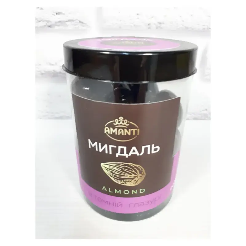 Мигдаль у темній глазурі AMANTI 200г
