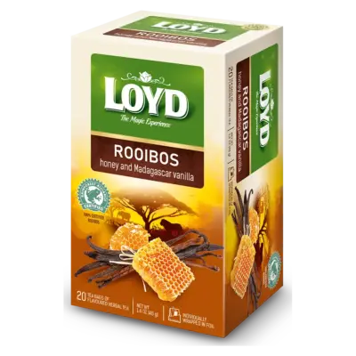 Чай червоний Ройбуш з медом і мадагаскарської ванілі Loyd Rooibos Польща 20 пакет.(40г)