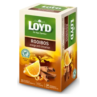 Чай червоний з апельсином і корицею ROOIBOS Lord Nelson Польща 20 пакет.