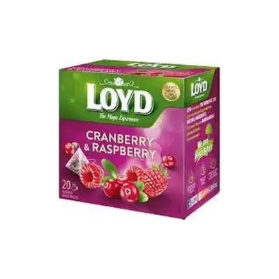 Чай із журавлиною та малиною Loyd Cranberry&Raspberry 20 пірамідок Польща