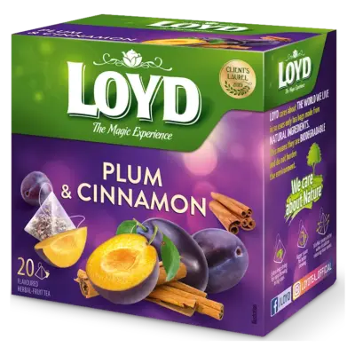 Чай зі зливною та корицею Loyd Plum&Cinnamon 20 пірамідок Польща