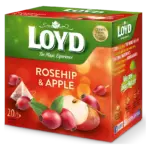 Чай з шипшиною і яблуком Loyd Rosehip& Apple 20 пірамідок (40г) Польща