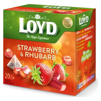 Чай з полуницею та ревенем Loyd Strawberry&Rhubarb 20 пірамідок (40г) Польща