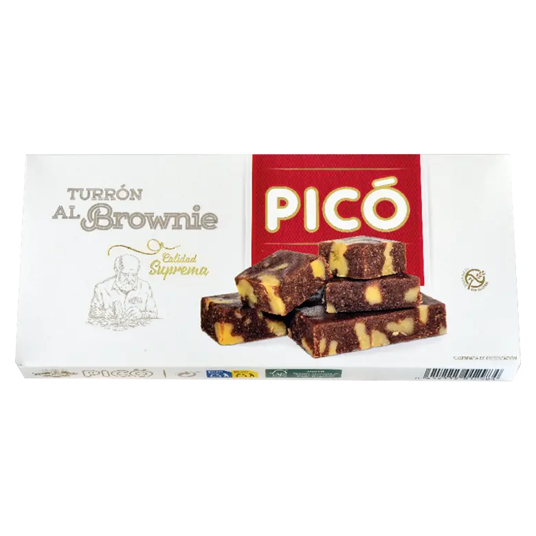 Туррон Марципанова нуга з Брауні БЕЗ ГЛЮТЕНА Turron al Brownie PICO 200 г Іспанія