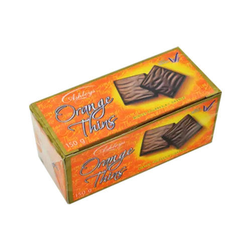 Шоколад з апельсиновою начинкою Orange Thins Ashleys Великобританія 150г