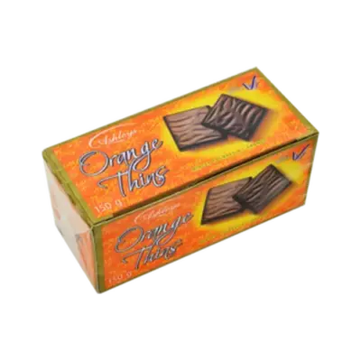 Шоколад з апельсиновою начинкою Orange Thins Ashleys Великобританія 150г