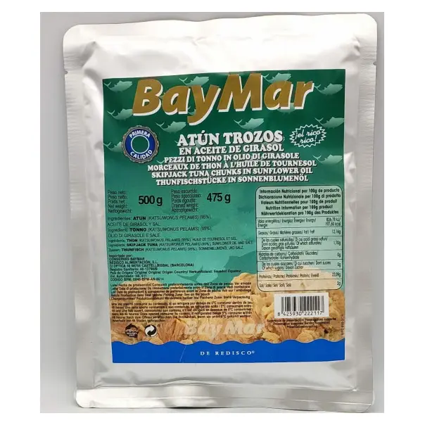Тунець шматочками в соняшниковій олії BAY MAR Atlantico 1 кг Іспанія