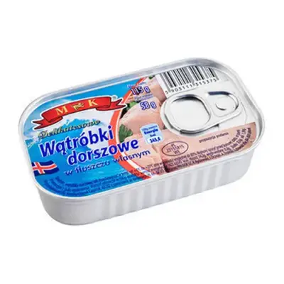 Печінка тріски у власному соусі Evrafish wątróbki rybne w sosie własnym 115г