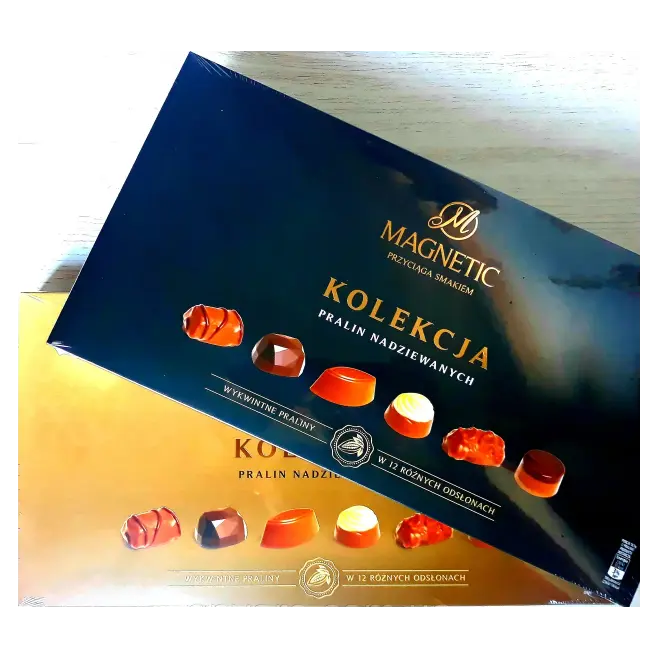 Цукерки шоколадні з праліне MAGNETIC Kolekcja 12 смаків 300г