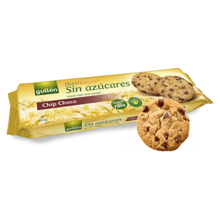 Печиво без цукру зі шматочками шоколаду Gullon Diet Nature Chip Choco Іспанія 150г