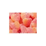Желейні цукерки без глютену Персикове серце Damel Strawberry Peach Heart 1 кг Іспанія