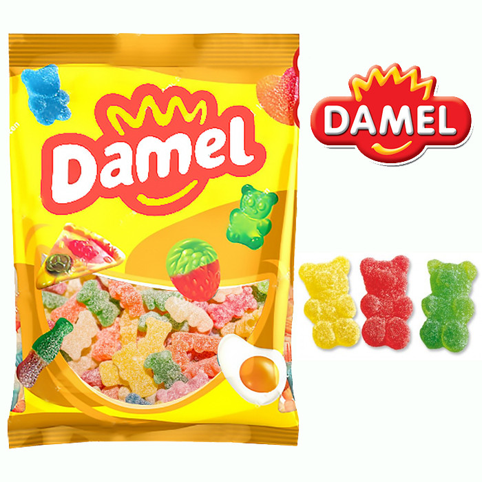 Желейні цукерки без глютену міні-ведмедики цукрові Damel sugar Bear 1 кг Іспанія