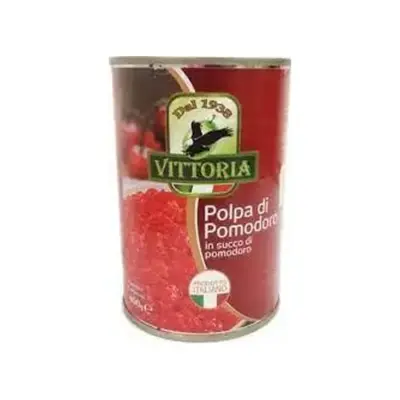 Помідори шматочками у власному соку Vittoria Polpa di Pomodoro 400г Італія