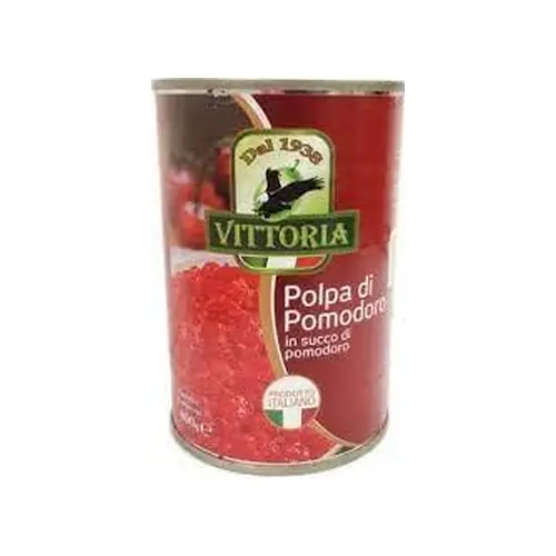 Помідори шматочками у власному соку Vittoria Polpa di Pomodoro 400г Італія