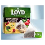 Чай із журавлиною й імбиром Loyd Cranberry&Ginger 20 пірамідок 40 г Польща
