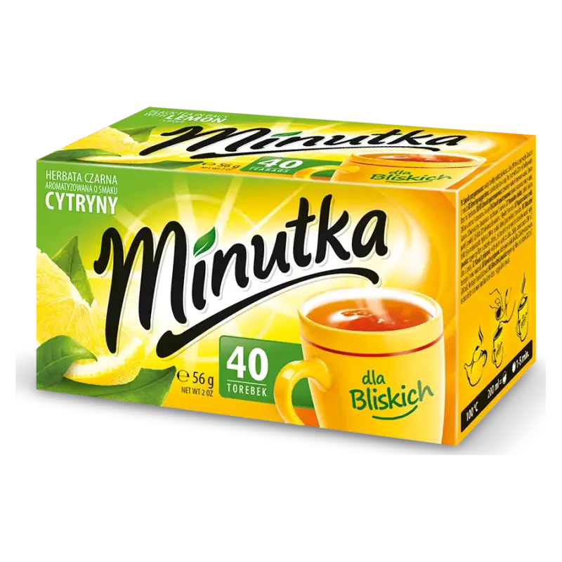 Чай зелений із лимонним смаком Minutka 40 пакет 56 г