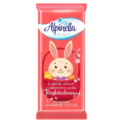 Шоколад "Alpinella" (Альпінела Полуничний смак), Польща, 100 г