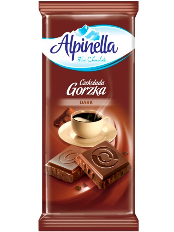 Шоколад чорний "Alpinella Czekolada Gorzka Dark" Альпінелла Польща, 90 г