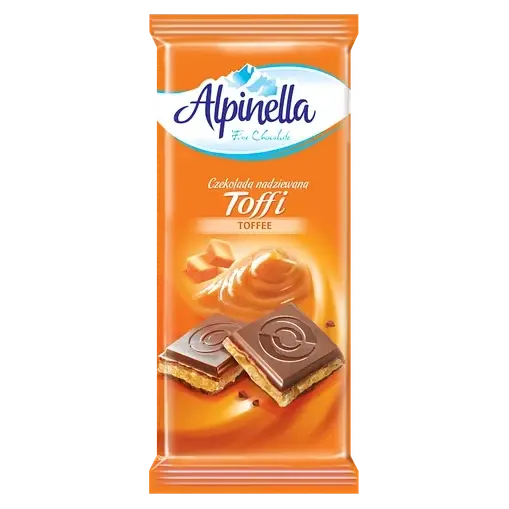 «Шоколад “Alpinella Toffee” (Альпинелла з начинкою тоффі), Польща, 100г