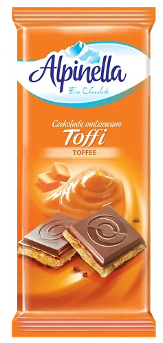 «Шоколад "Alpinella Toffee" (Альпинелла з начинкою тоффі), Польща, 100г