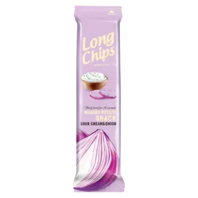 Чіпси сметана і цибуля Long Chips 75г Латвія