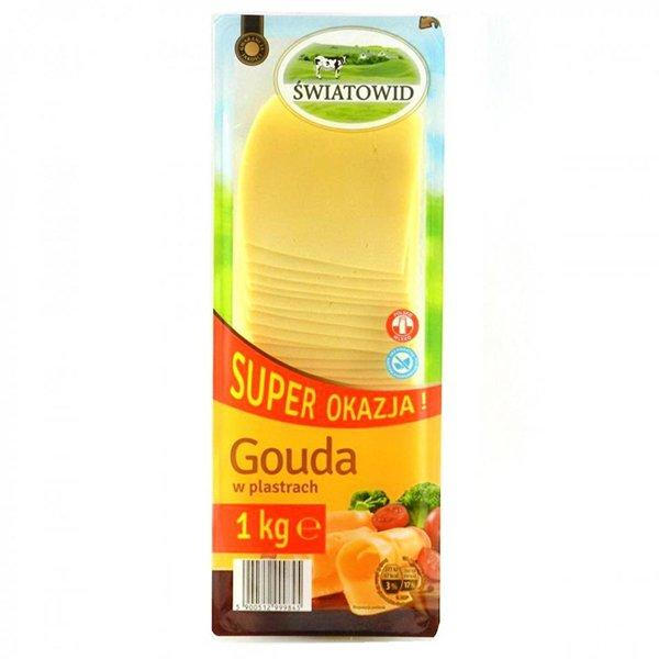 Сир у слайсах Gouda Swiatowid без консервантів 1 кг Польща