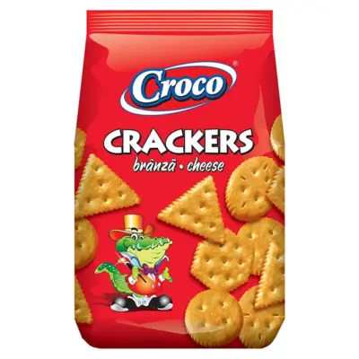 Крекер солоний зі смаком сиру Croco Crackers 100 г Румунія