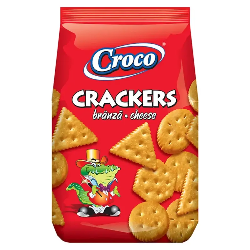 Крекер солоний зі смаком сиру Croco Crackers 100 г Румунія