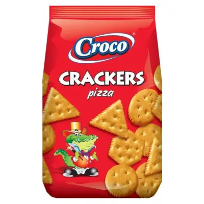 Крекер солоний зі смаком піци Croco Crackers 100 г Румунія