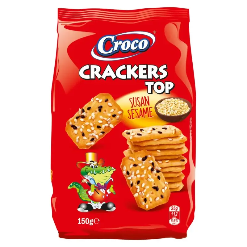 Крекер солоний із кунжутом Croco Crackers TOP 150 г Румунія