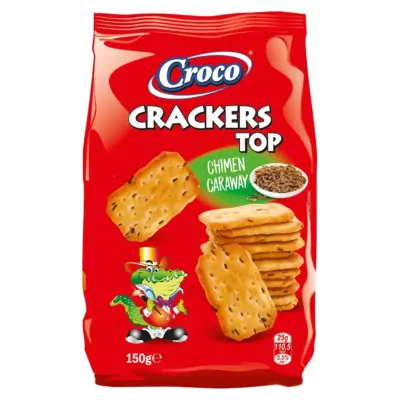 Крекер солоний з кмином Croco Crackers TOP 150 г Румунія