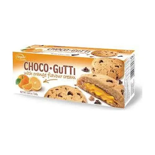 Печиво з апельcиновою начинкою та шматочками шоколаду Bogutti Choco Gutti 160г